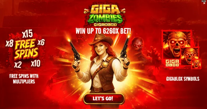 Giga Zombies - glavni meni sa odabirom uloga